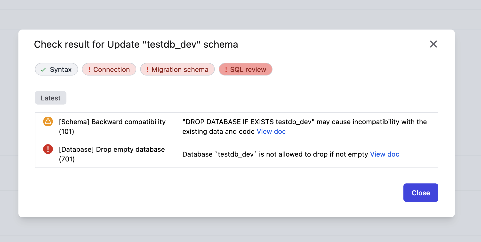 schema-review-drop-empty-db